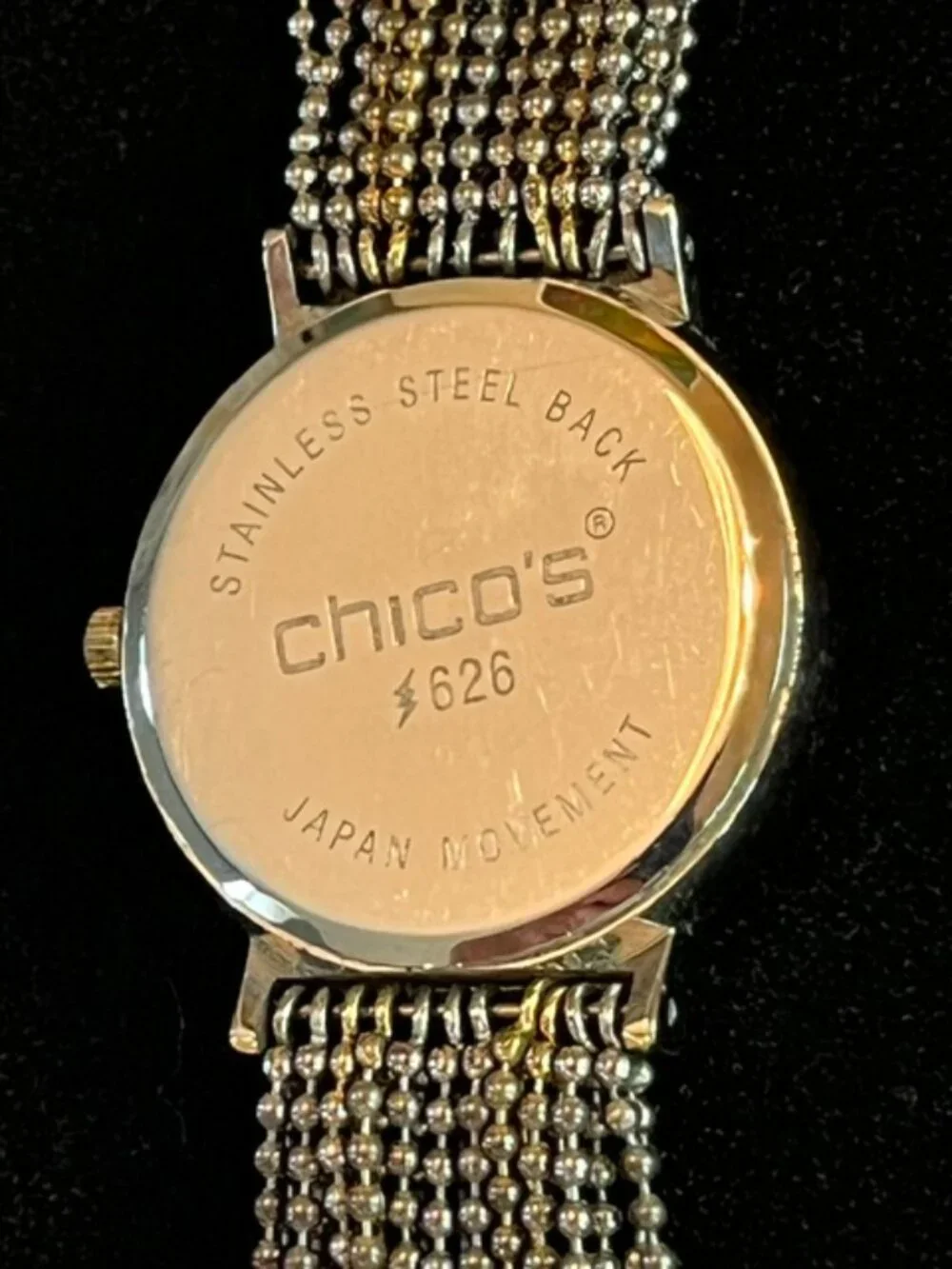 CHICO'S | Multi-Strand Beaded Chain Bracelet Watch Vintage-NEW Battery